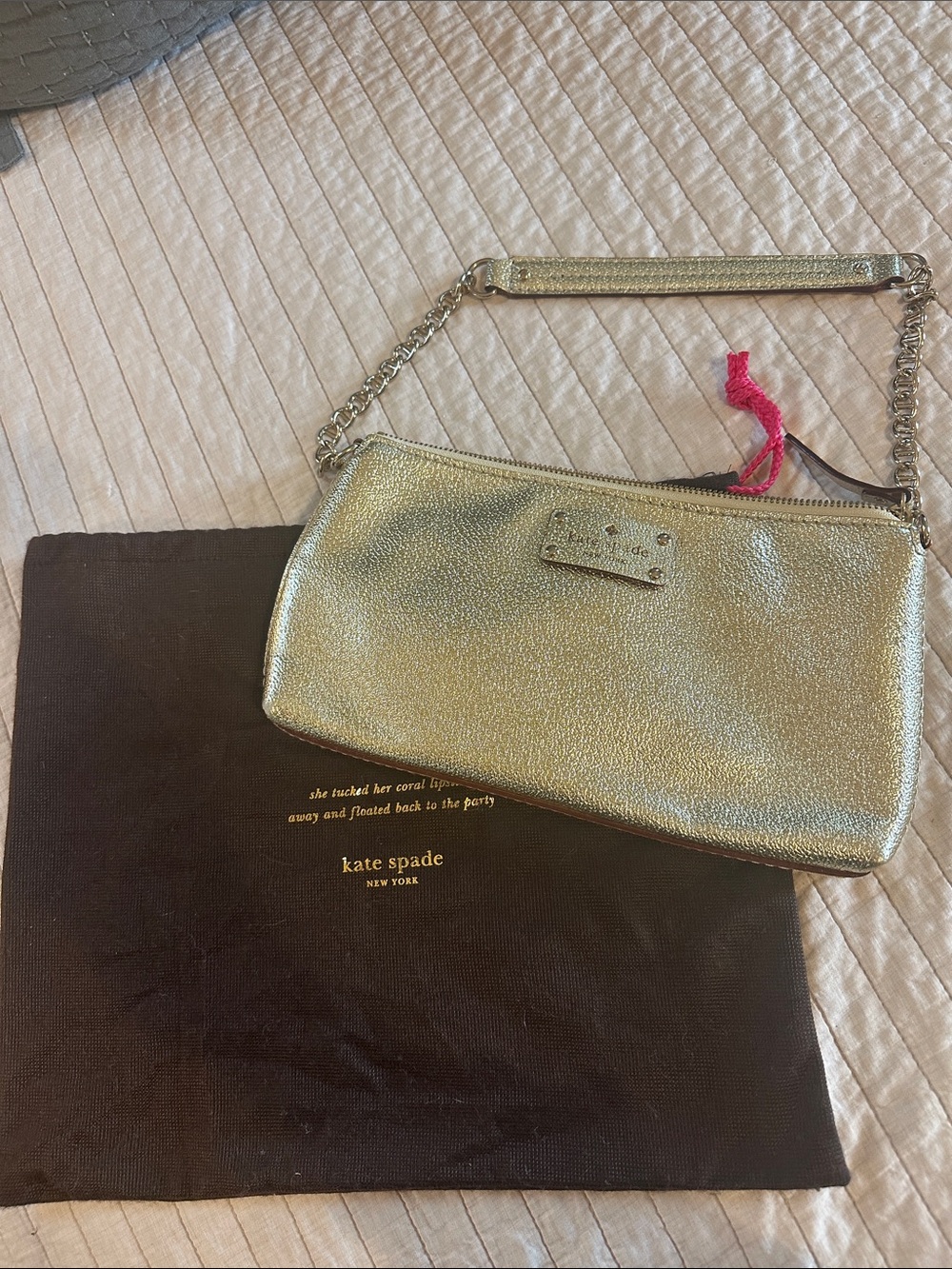 kate spade Metallic Gold Chain Shoulder Bag